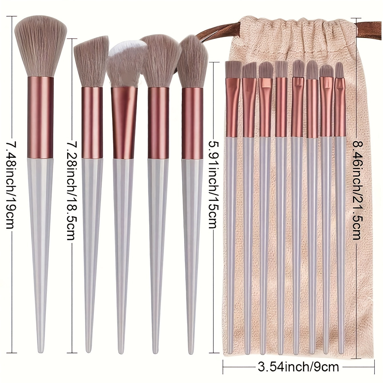 Coffret 13 Pinceaux Professionnels – Fond de Teint, Blush & Maquillage des Yeux