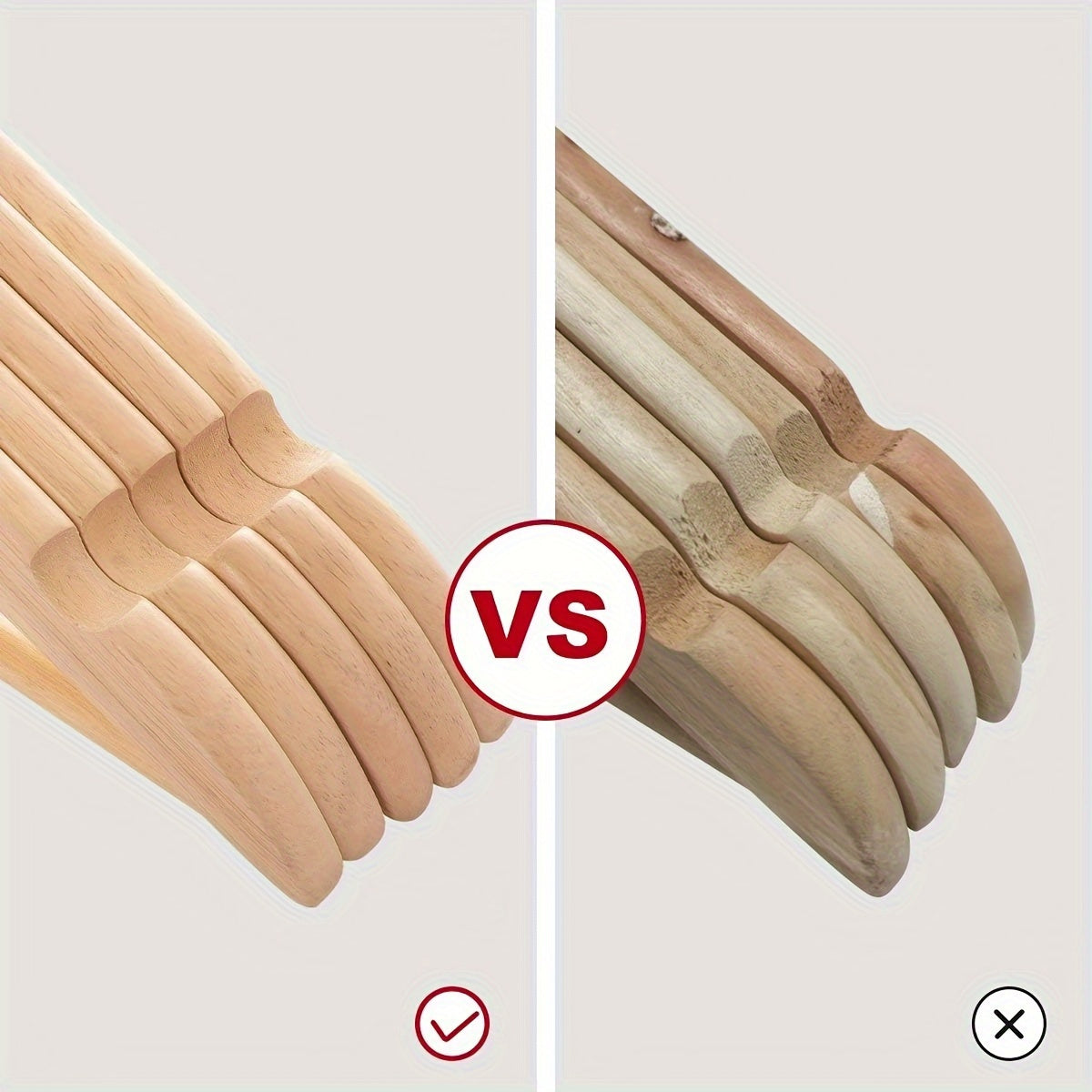 Lot de 10 Cintres en Bois Premium – Élégance & Robustesse