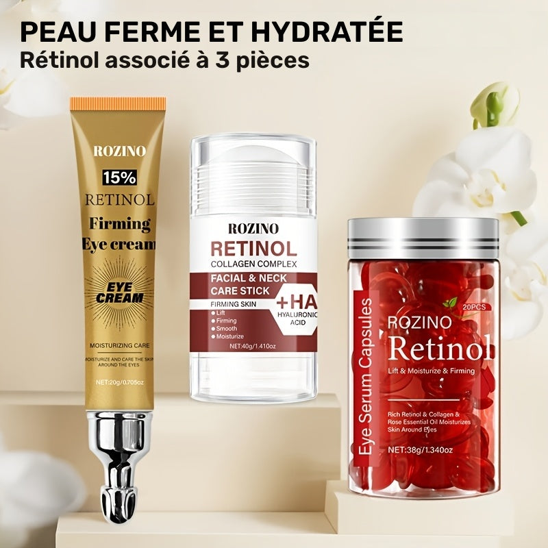 Set Soin Complet au Rétinol – Visage & Yeux, Hydratation & Fermeté (3pcs)