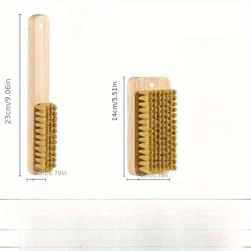 Brosse de Nettoyage en Poils Semi-Durs avec Manche en Bois