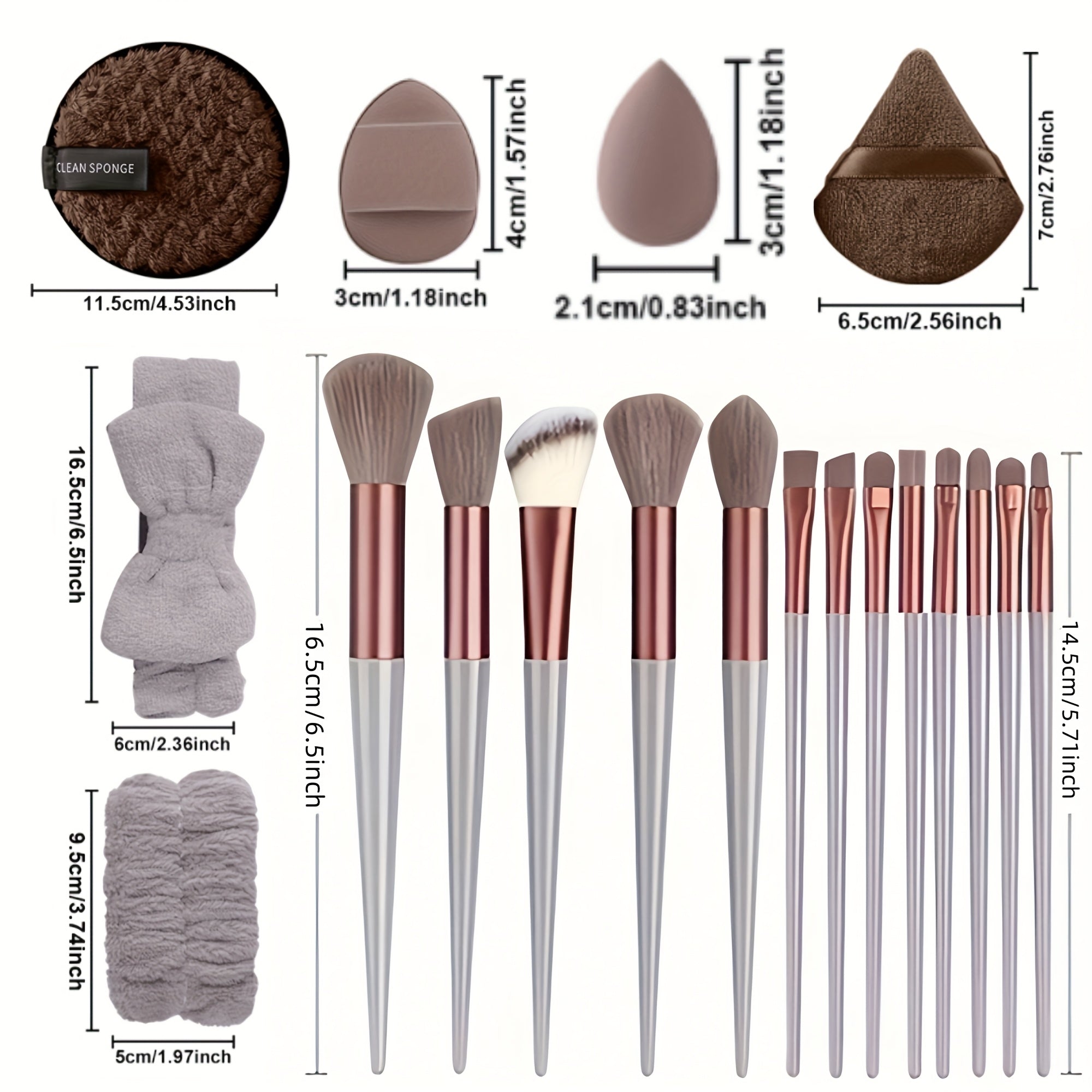 Kit Pinceaux Cosmétiques Premium – 13/20/33pcs avec Bandeau & Houppettes