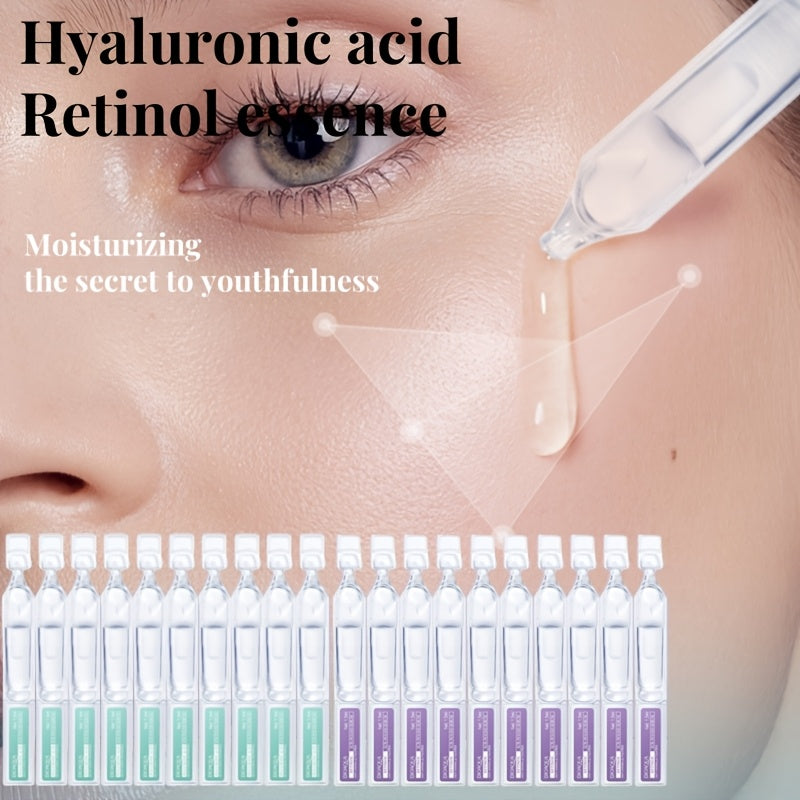 Essences Hydratantes & Anti-Âge – Pack de 2 Boîtes (30pcs chacune) Acide Hyaluronique & Rétinol