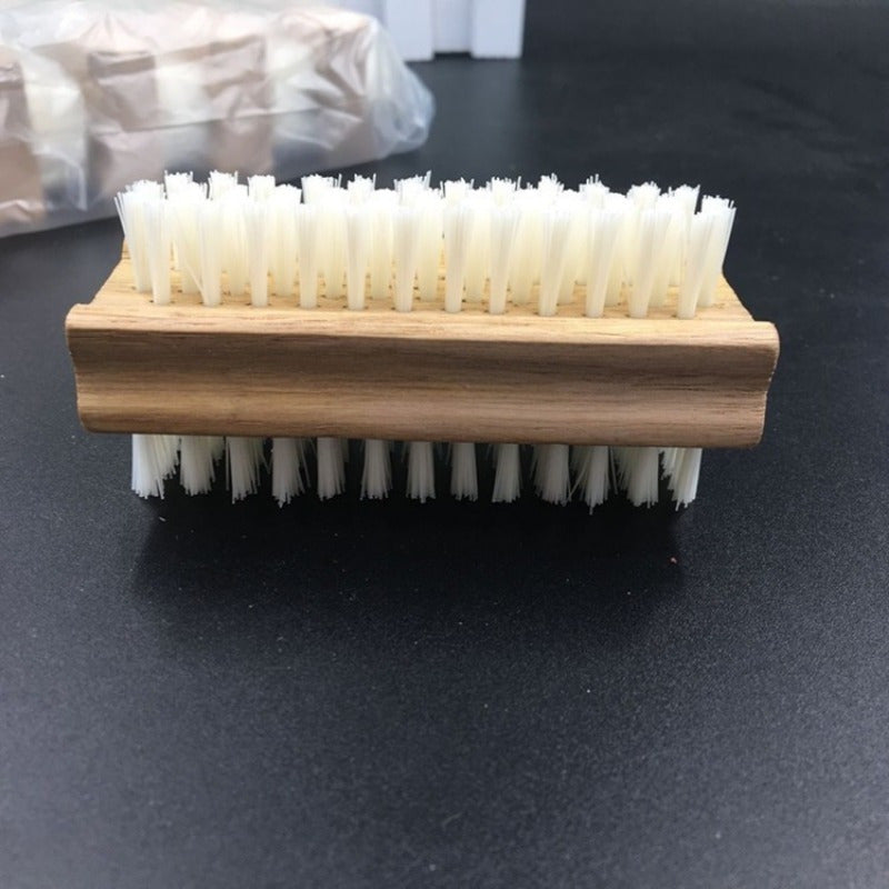 Brosse à Ongles & Mains – Double Face avec Manche en Bois
