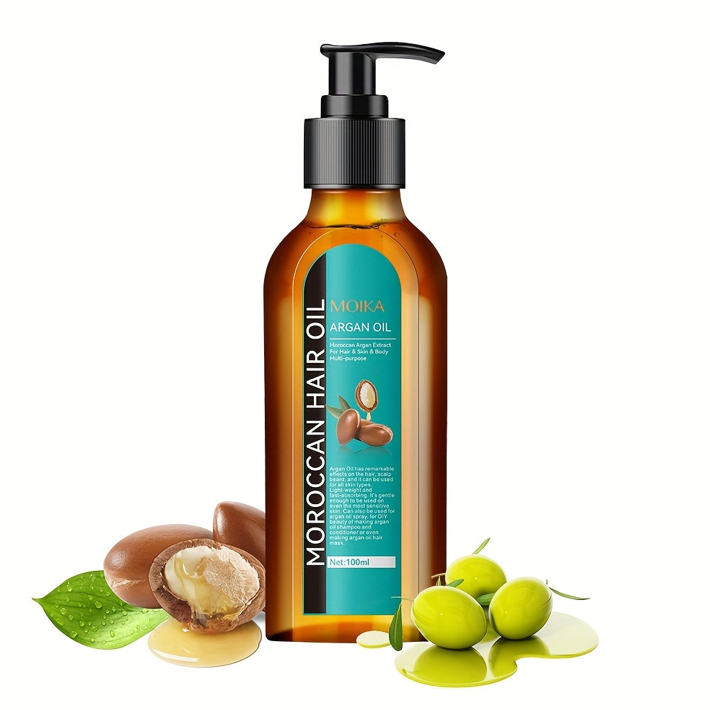 Huile d’Argan Marocaine 100ml – Hydratation & Nutrition Tous Types de Cheveux