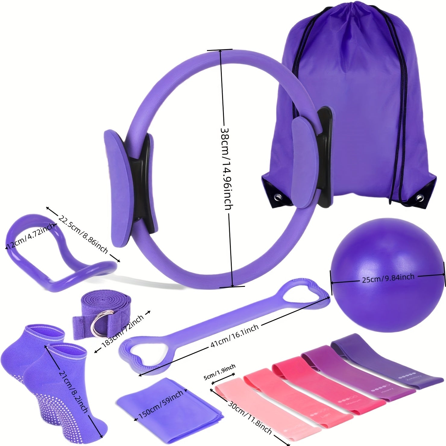 Ensemble de Yoga Pilates 13 pièces