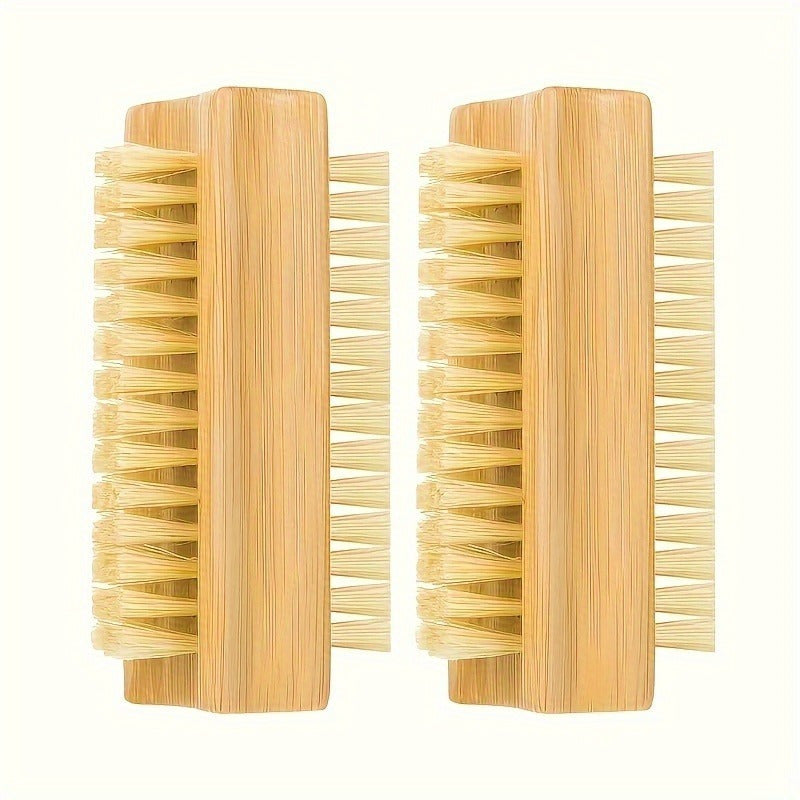 Brosse à Ongles & Mains – Double Face avec Manche en Bois