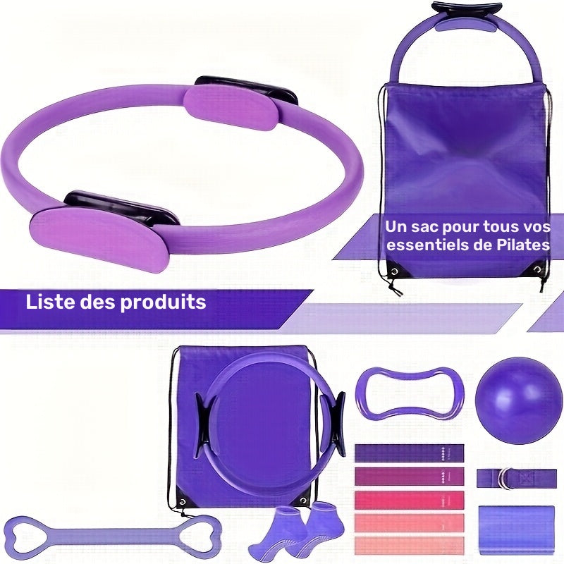 Barabesty Bloc Yoga Et Sangle - Kit Accessoires Antidérapants Mousse Noire