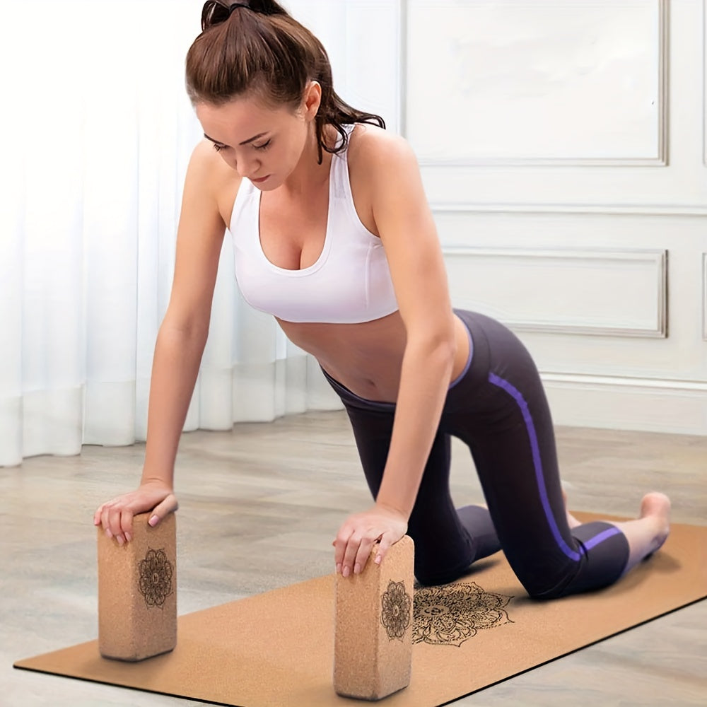 Brique de yoga en liège et bois Haut de Gamme