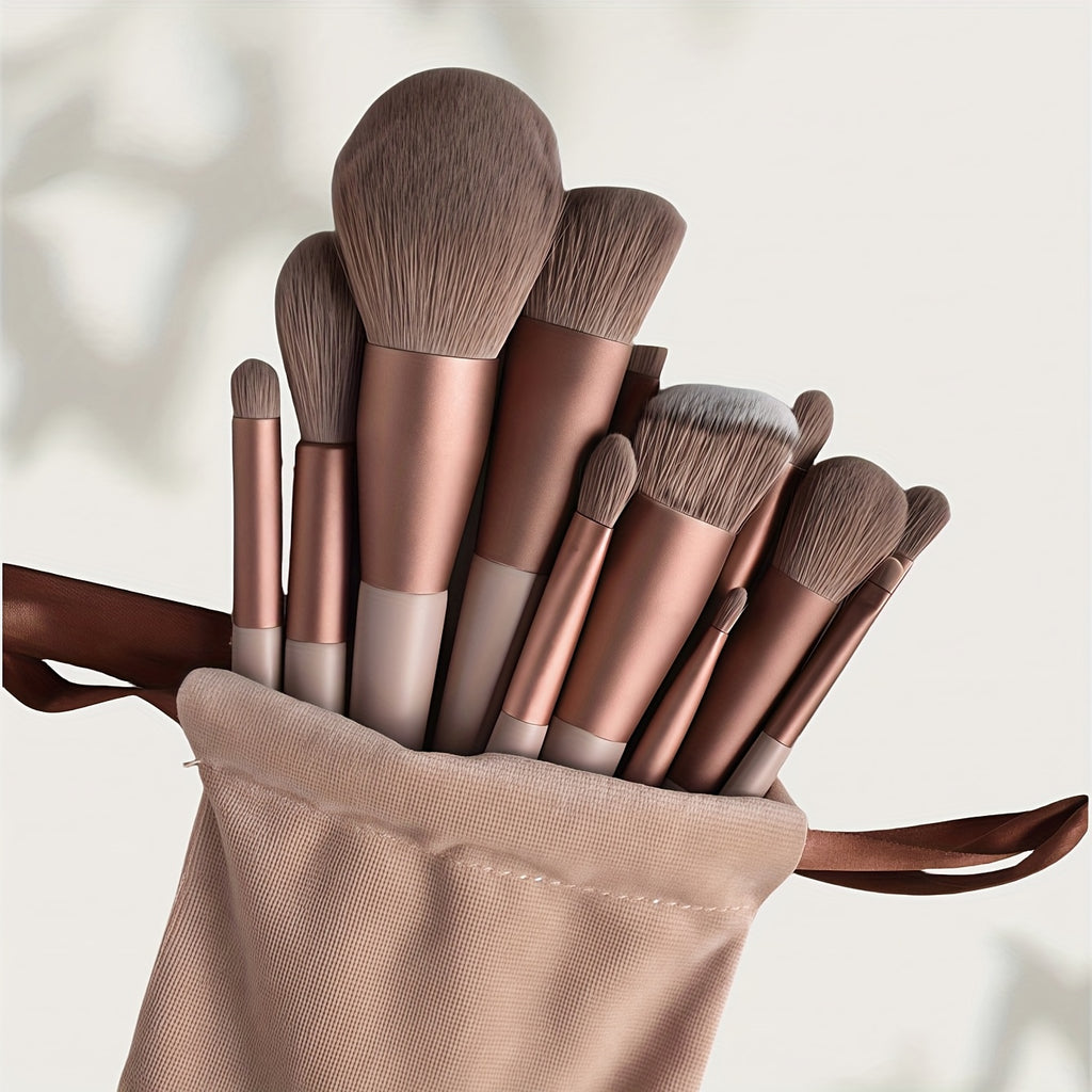 Coffret 13 Pinceaux Professionnels – Fond de Teint, Blush & Maquillage des Yeux
